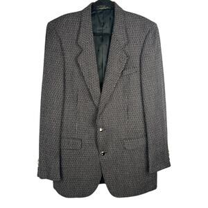 Men’s 41 L 100% Wool Sport Coat Micro Stripe 2 Button